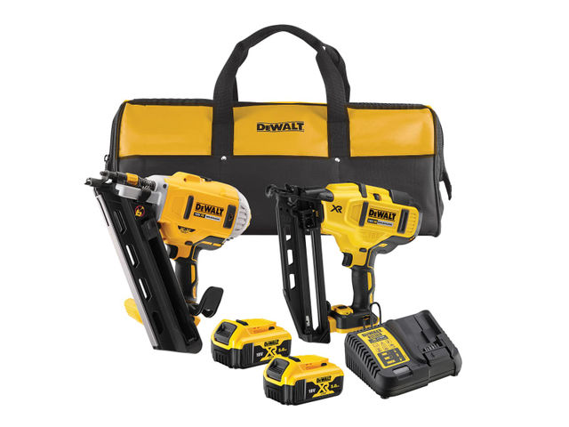 DEWALT | XR | FIRST FIX & SECOND FIX NAIL GUN KIT | DCK2046P2 | 18V | 2 X 5AH BATTERIES