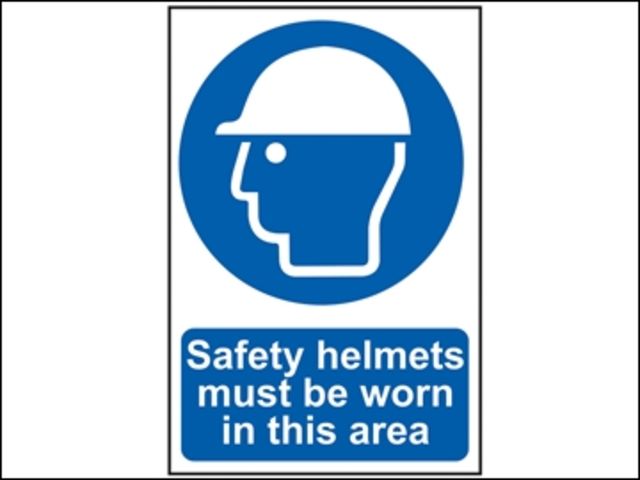 Safety Helmets Must Be Worn In This Area — PVC