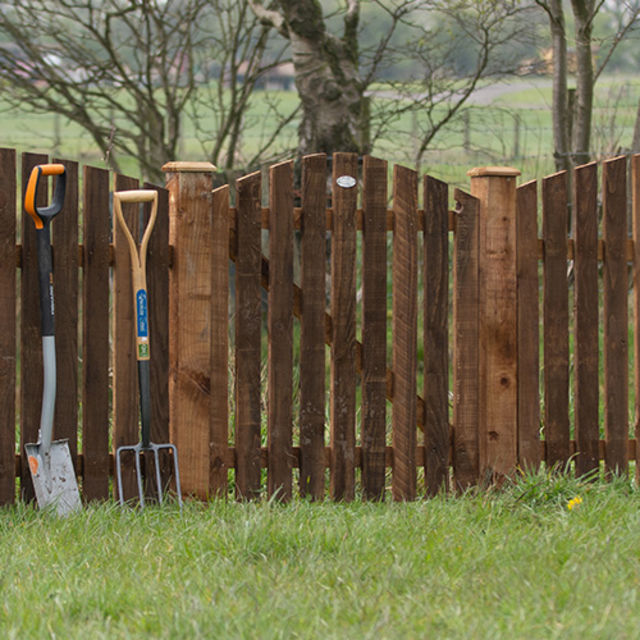 Round Top Picket Gate - Ledged and Braced