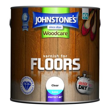 JOHNSTONES | FLOOR | VARNISH | SATIN | CLEAR | 2.5LTR