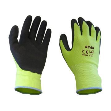 SCAN | GLOVES | HI-VIS | FOAM LATEX COATED | YELLOW