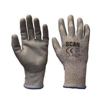 SCAN | GLOVES | PU COATED CUT 5 | GREY
