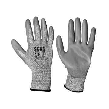 SCAN | GLOVES | PU COATED CUT 3 | GREY
