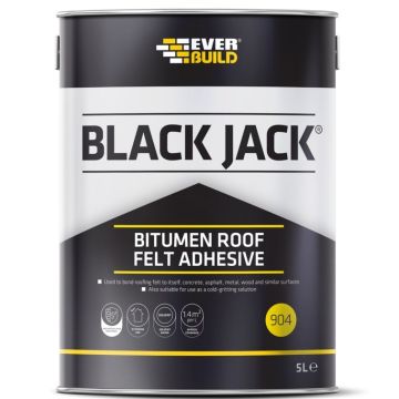 EVERBUILD | 904 | BLACK JACK | BITUMEN ROOF FELT ADHESIVE | 1L
