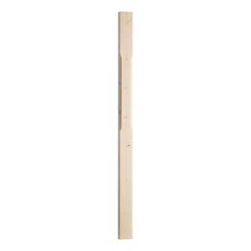 CHESHIRE MOULDINGS | STAIR PARTS | NEWEL POST | HALF | STOP CHAMFERED | 1500 X 91 X 46 | PINE