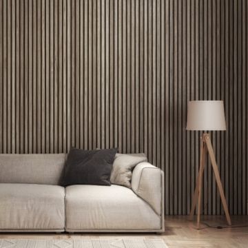 CHESHIRE MOULDINGS | WPKT12 | ACOUSTIC SLAT WALL PANEL | 2400 X 605  X 22 | WALNUT