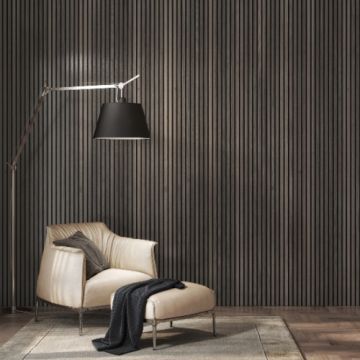 CHESHIRE MOULDINGS | WPKT11 | ACOUSTIC SLAT WALL PANEL | 2400 X 605 X 22 | SMOKED OAK