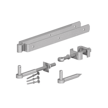 BIRKDALE GM | FIELD GATE ADJUSTABLE DOUBLE STRAP HINGE SET | 24" | 600MM | GALVANISED