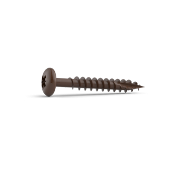 BIRKDALE DURAPOST | PAN HEAD SCREW | 4 X 40MM | SEPIA BROWN | BOX 200