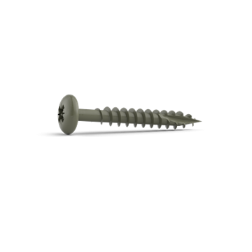 BIRKDALE DURAPOST | PAN HEAD SCREW | 4 X 40MM | OLIVE GREY | BOX 200