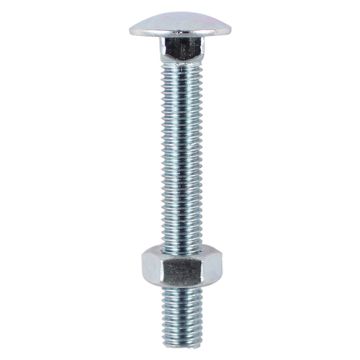 TIMCO | CARRIAGE BOLTS & HEX NUTS | ZINC | M10 X 110MM | BOX 25