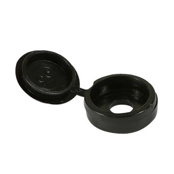 TIMCO | HINGED SCREW CAP | SMALL | BLACK | 3.0 - 4.5 | PACK 100