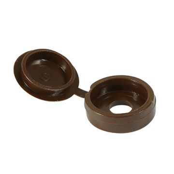 TIMCO | HINGED SCREW CAPS | SMALL | BROWN | 3.0 - 4.5 | PACK 100