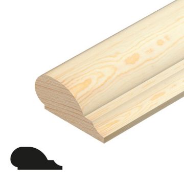 CHESHIRE MOULDINGS | TM484 | PICTURE RAIL | 2400 X 20 X 45 | PINE