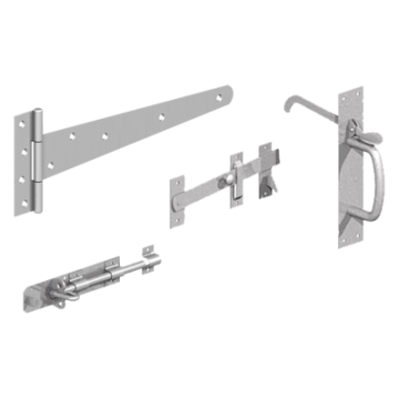 BIRKDALE GM | HEAVY SUFFOLK LATCH TRIPLE HINGE PACK | 12" | 300MM | GALVANISED
