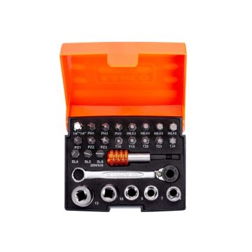 BAHCO | RATCHET SOCKET BIT SET | 26 PIECE