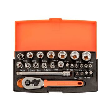 REAL DEALS XMAS 2024 | BAHCO | TOOLS | DRIVE SOCKET SET | 1/4'' | 25PCS
