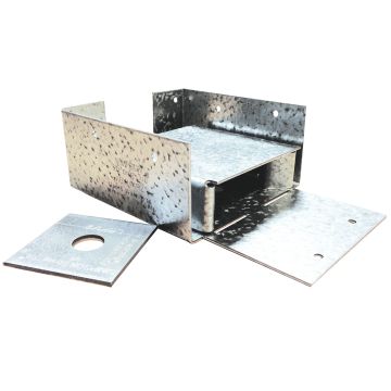 SIMPSON STRONG-TIE | ADJUSTABLE POST BASE WITH STAND OFF | 101.6 X 101.6 | ABW44RZ | PRE-GALVANISED MILD STEEL