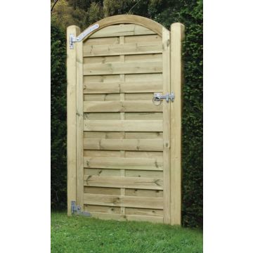 KDM | GATE | ARCHED HORIZONTAL | 0.9 X 1.8M | TREATED GREEN