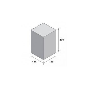 BRADSTONE | CONCRETE BLOCK PAVING | BLOCK KERB | LARGE | LK/F BN UPRIGHT INTERNAL ANGLE | 125 X 125 X 200 | CHARCOAL