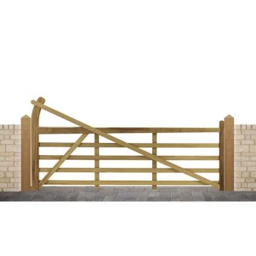 FIELD GATE | HARDWOOD | 5-BAR | HOOK