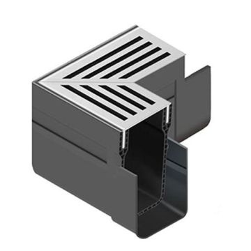 ACO | THRESHOLD DRAIN | A15 | CORNER UNIT | PLASTIC / ALUMINIUM