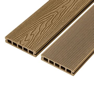CLADCO | COMPOSITE | DECKING | DOMESTIC HOLLOW COMPOSITE DECKING BOARD | WOODGRAIN & GROOVED | REVERSIBLE | 4.0M X 150 X 25