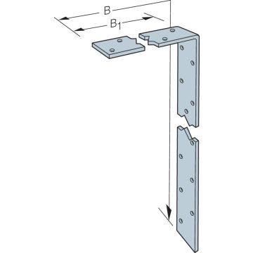 SIMPSON STRONG-TIE | HEAVY RESTRAINT STRAP | BENT | 1500MM | H15B10 | PRE-GALVANISED MILD STEEL