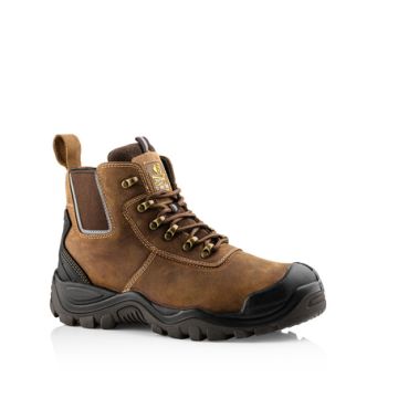 BUCKLER LACE BOOT | BROWN | HYB2BR | SAFETY | SIZE 10