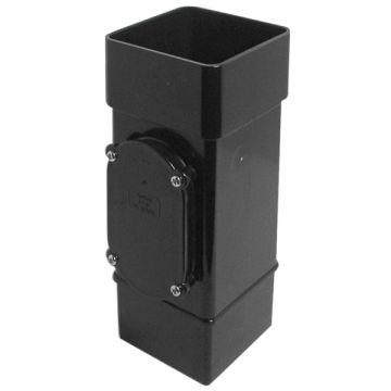 SWISH | GUTTERING | ACCESS PIPE | SQUARE | BLACK