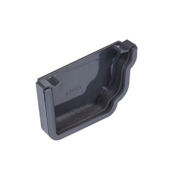 SWISH | GUTTERING | EXTERNAL STOP END | R/H | OGEE | ANTHRACITE GREY