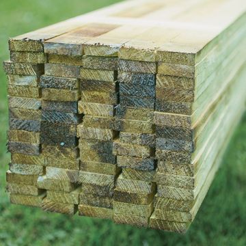 KDM | FENCE PANEL | EXTENSION KIT | 1.8M X 44 X 18MM | TREATED GREEN