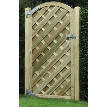 KDM | GATE | 'V' ARCHED | 0.9 X 1.8M | TREATED GREEN