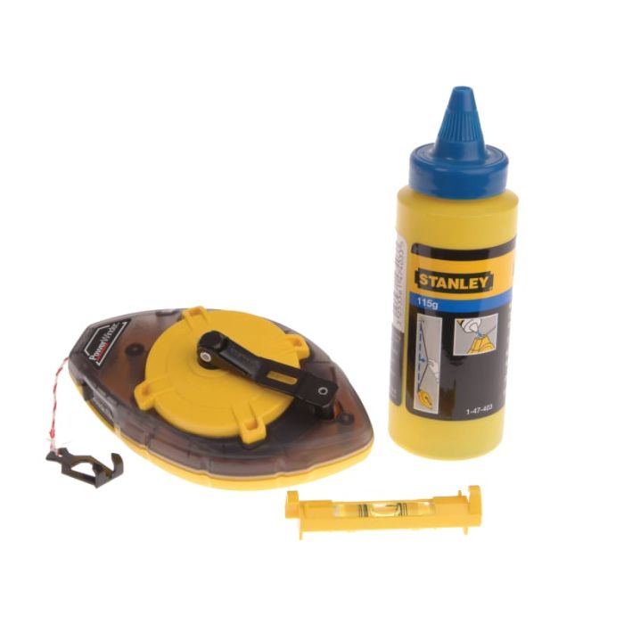 STANLEY | POWER WINDER CHALK LINE / BLUE CHALK / LEVEL | 30M main product photo