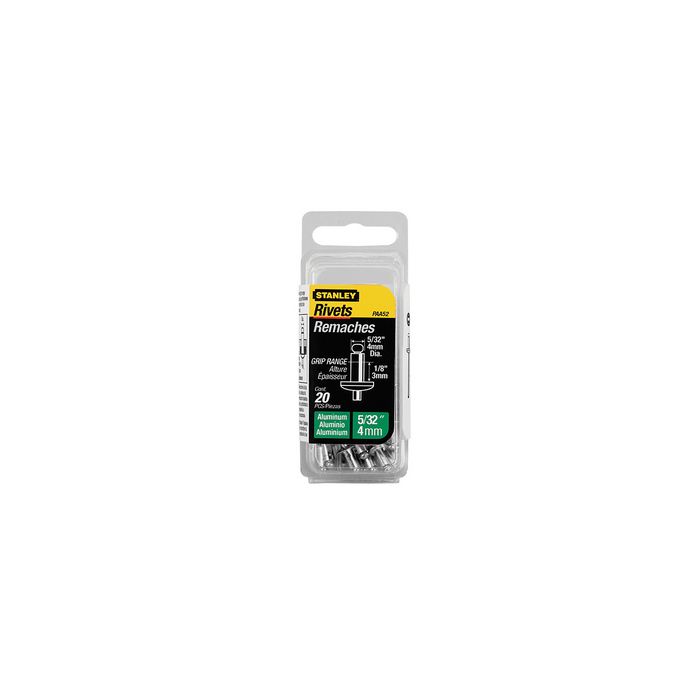 STANLEY | ALUMINIUM RIVETS | SHORT | 4 X 3MM | PACK 20 main product photo