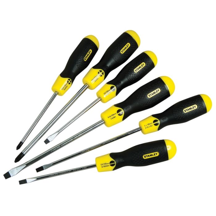 STANLEY | CUSHION GRIP | SCREWDRIVER SET | 6 PIECE main product photo