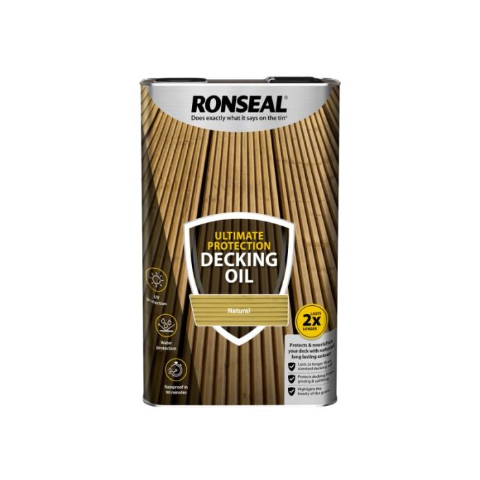 RONSEAL | ULTIMATE PROTECTION | DECKING OIL | NATURAL | 5L main product photo