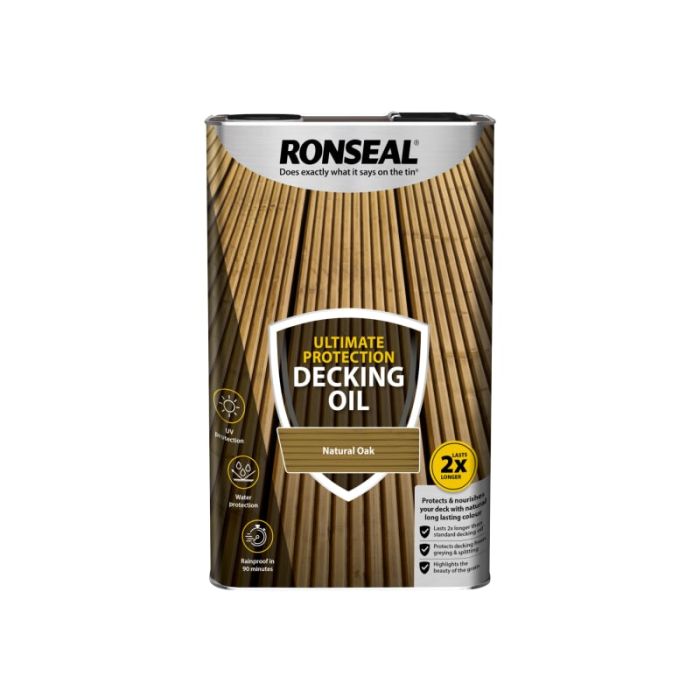 RONSEAL | ULTIMATE PROTECTION | DECKING OIL | NATURAL OAK | 5L main product photo