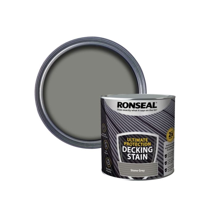 RONSEAL | ULTIMATE PROTECTION | DECKING STAIN | STONE GREY | 2.5L main product photo