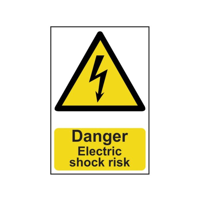 SCAN | SAFETY SIGN | DANGER ELECTRIC SHOCK RISK | 200 X 300 | PVC main product photo