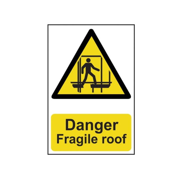 SCAN | SAFETY SIGN | DANGER FRAGILE ROOF | 200 X 300 | PVC main product photo