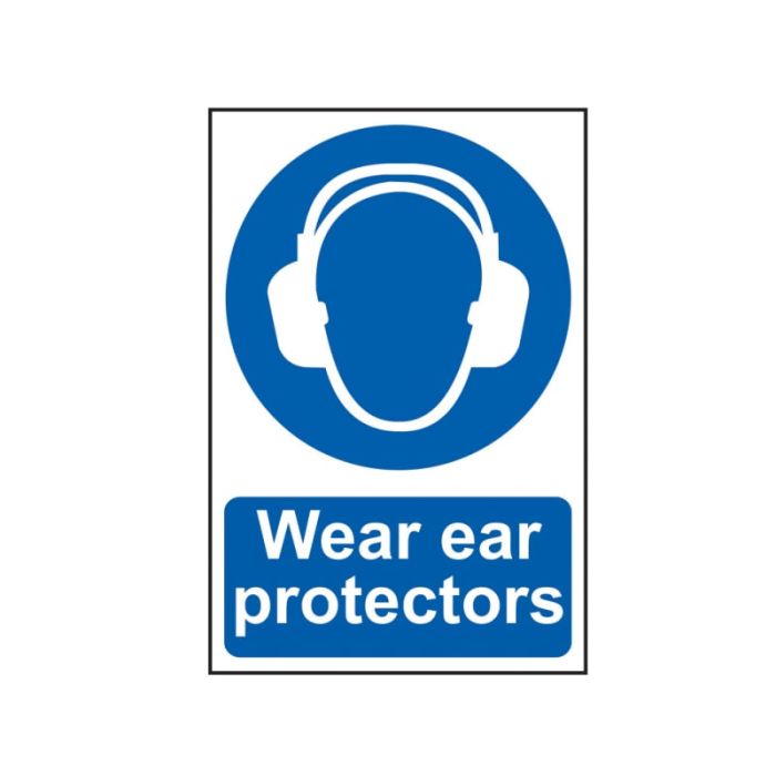 SCAN | SAFETY SIGN | WEAR EAR PROTECTORS | 200 X 300 | PVC main product photo