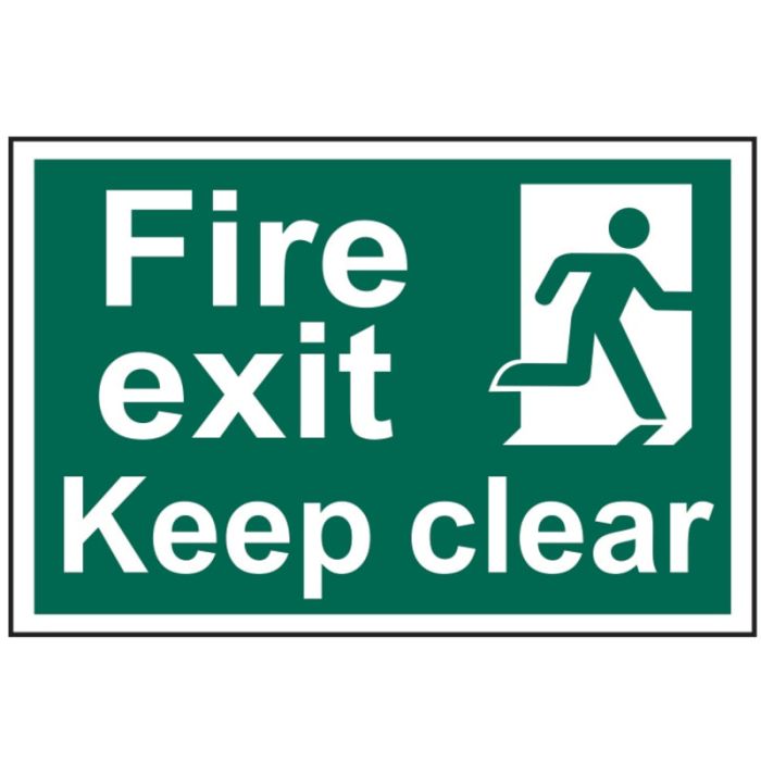 SCAN | SAFETY SIGN | FIRE EXIT KEEP CLEAR | 300 X 200 | PVC main product photo