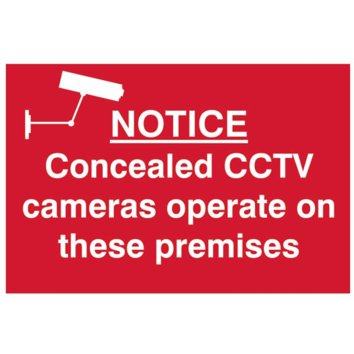 SCAN | SAFETY SIGN | NOTICE CONCEALED CCTV CAMERA | 300 X 200 | PVC main product photo