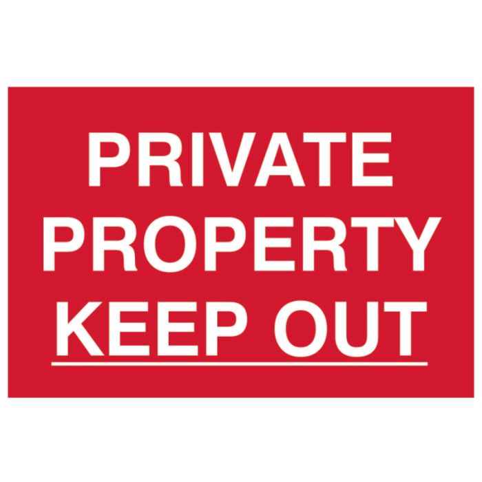 SCAN | SAFETY SIGN | PRIVATE PROPERTY KEEP OUT | 300 X 200 | PVC main product photo