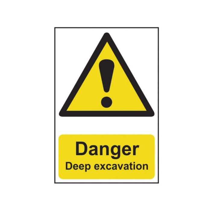 SCAN | SAFETY SIGN | DANGER DEEP EXCAVATION | 400 X 600 | PVC main product photo