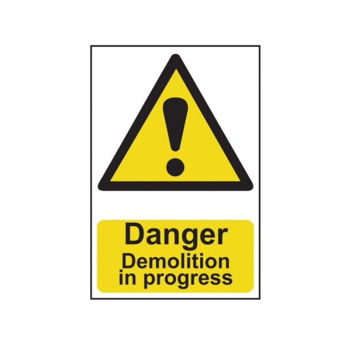 SCAN | SAFETY SIGN | DANGER DEMOLITION IN PROGRESS | 400 X 600 | PVC main product photo