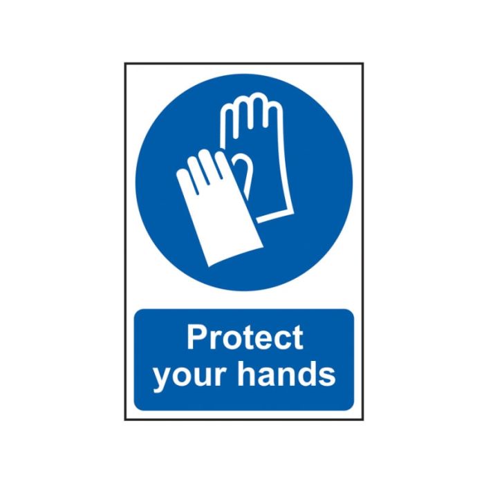 SCAN | SAFETY SIGN | PROTECT YOUR HANDS | 200 X 300 | PVC main product photo