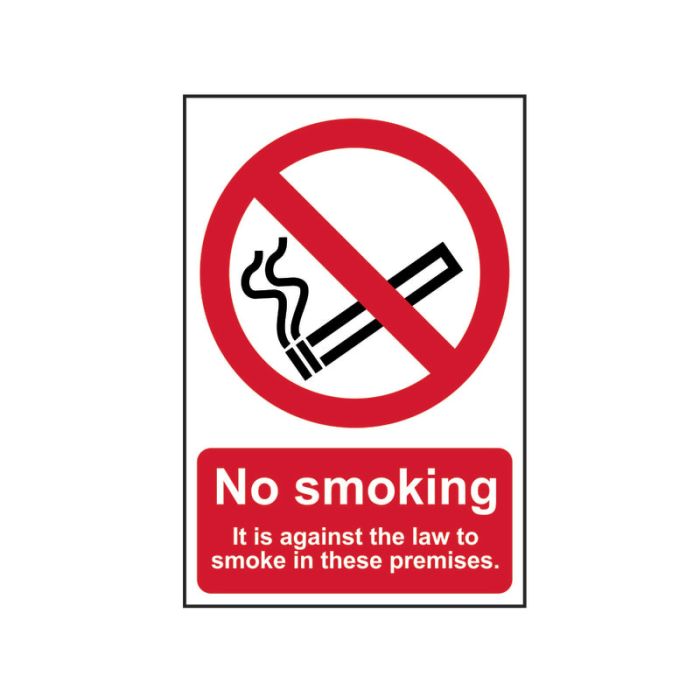 SCAN | SAFETY SIGN | NO SMOKING IN THESE PREMISES | 200 X 300 | PVC main product photo