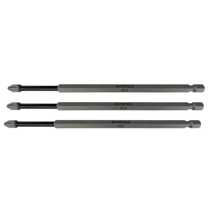 FAITHFULL | SCREWDRIVER BIT | IMPACT | PZ2 | 150MM | PACK 3 main product photo